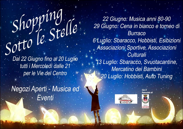 Shopping Sotto le Stelle. Cena in bianco