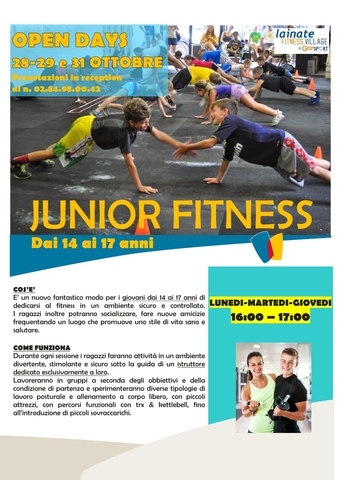 Junior Fitness per gli adolescenti. Open Day