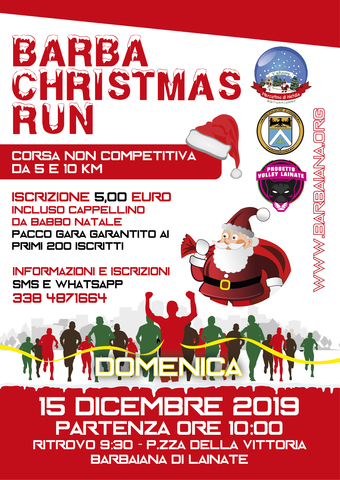 Barba Christmas Run, corsa non competitiva 5-10 km