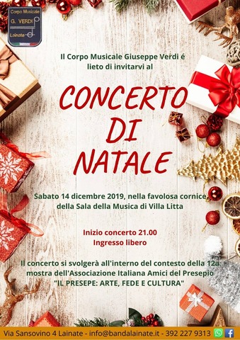 Concerto di Natale del Corpo Musicale Giuseppe Verdi di Lainate